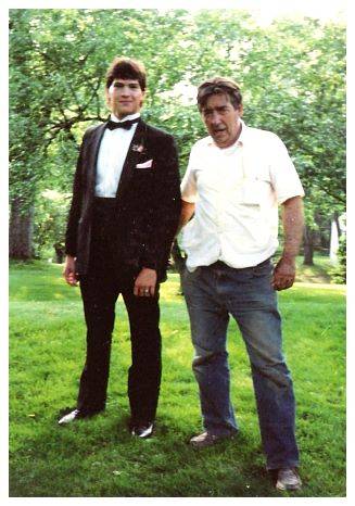 1995.. Mark DiNovo, ready for the prom, and Rob, posing equally beauteous.jpg